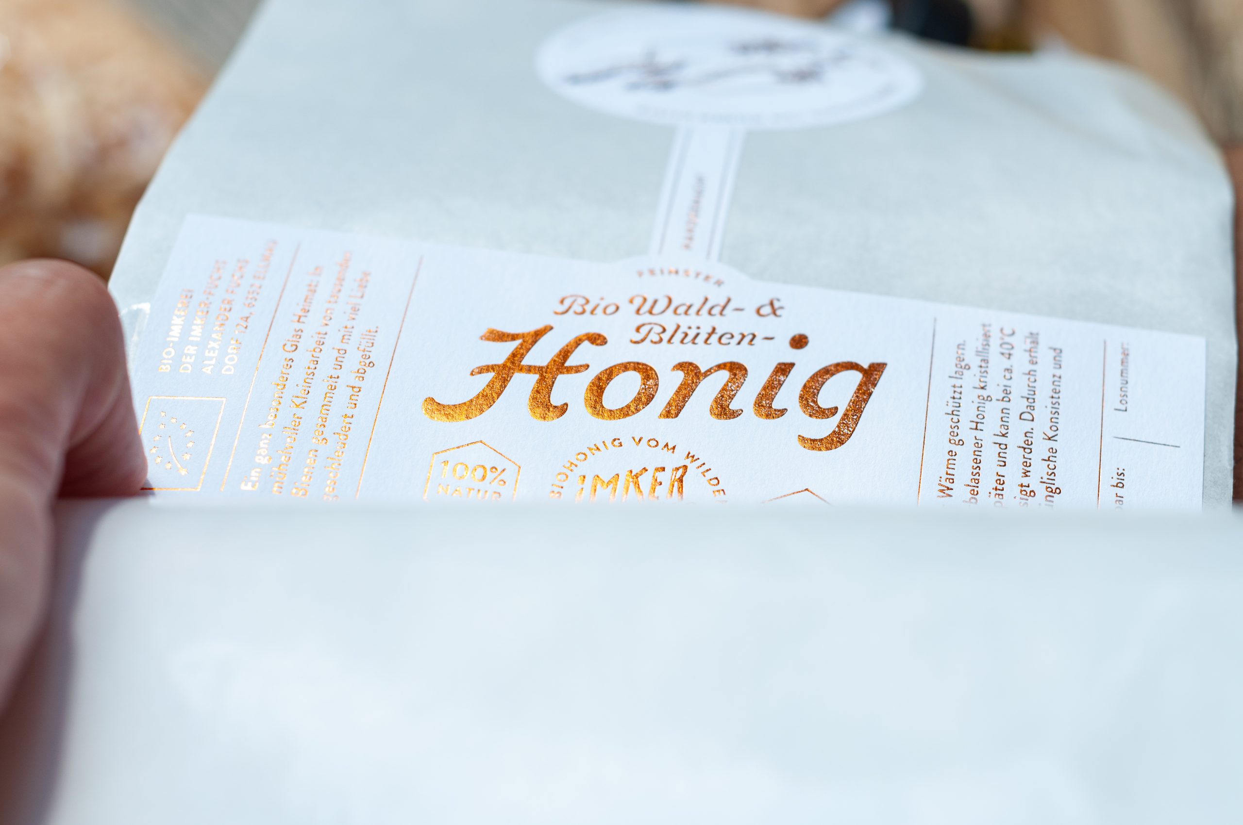 Verpackungsdesign Imker Fuchs Tiroler Honig