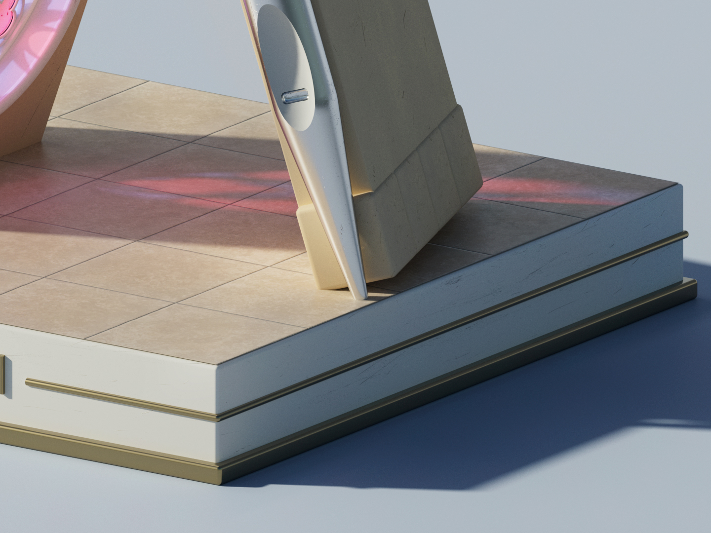 3D Illustration Detail Buchstabe A