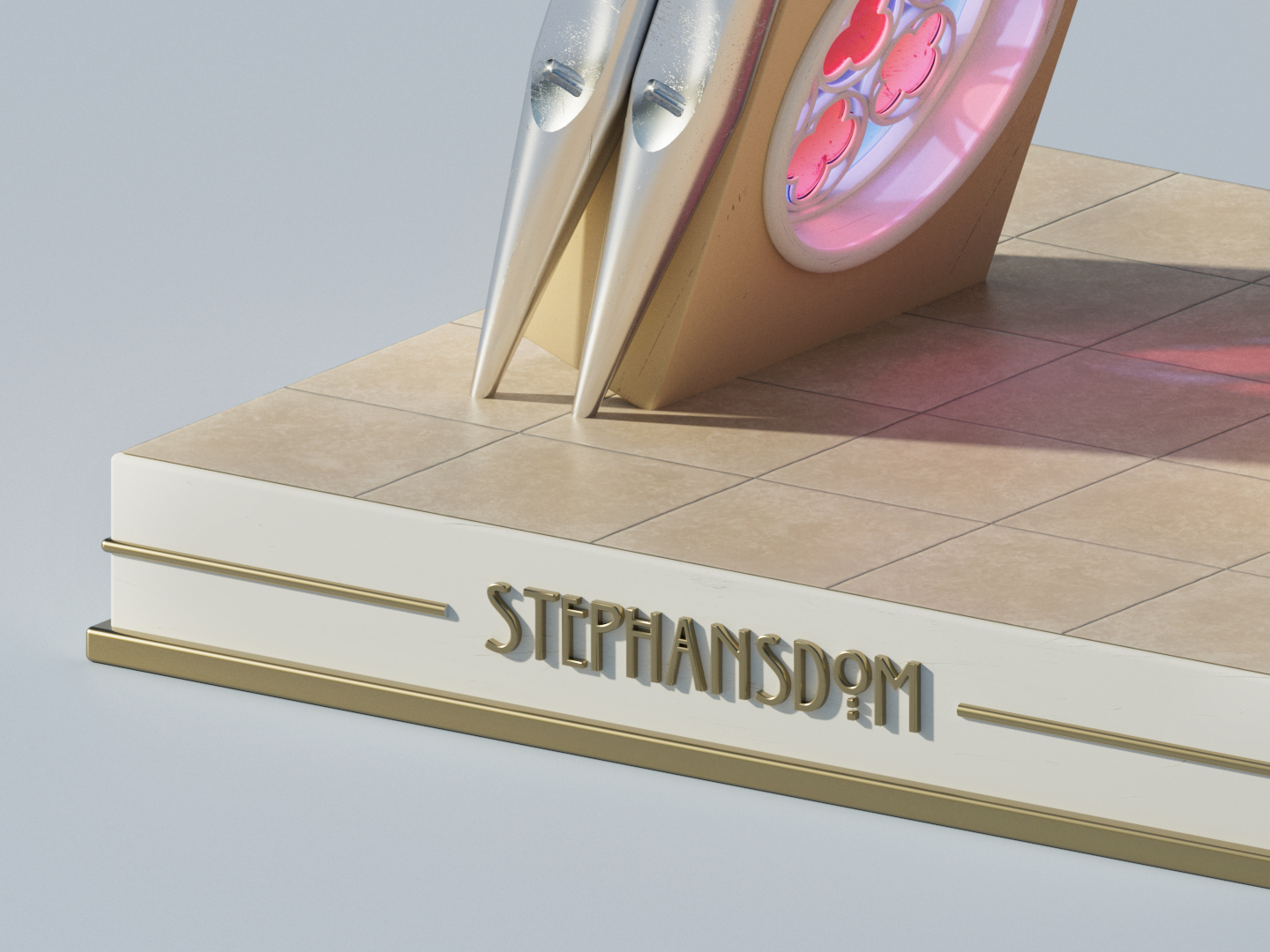 3D Illustration detail letter a