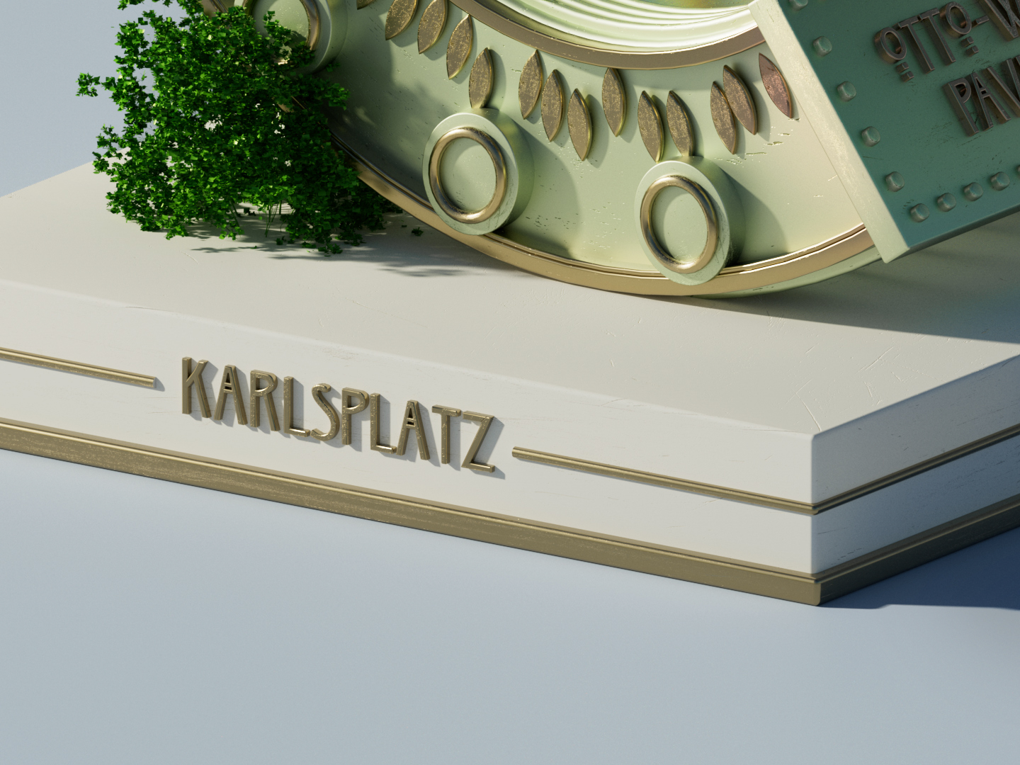 Rendering Detail typografische Schrift Buchstabe C