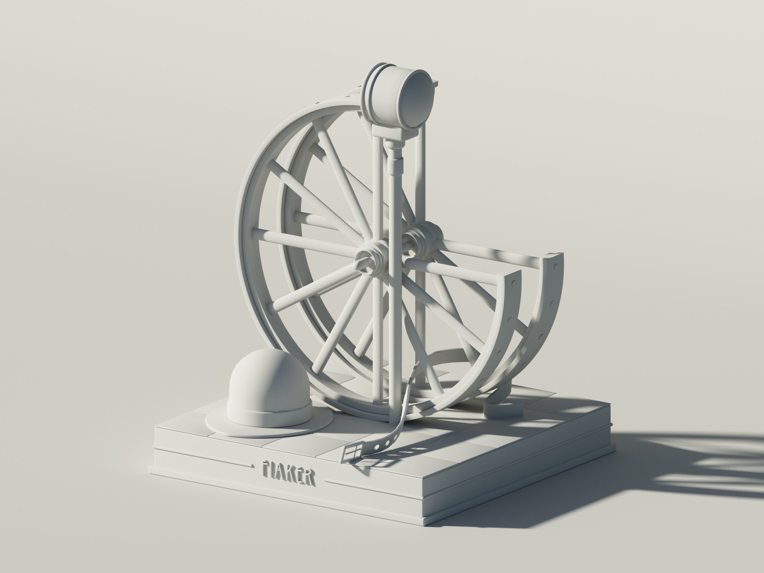 3D Illustration Clayrender