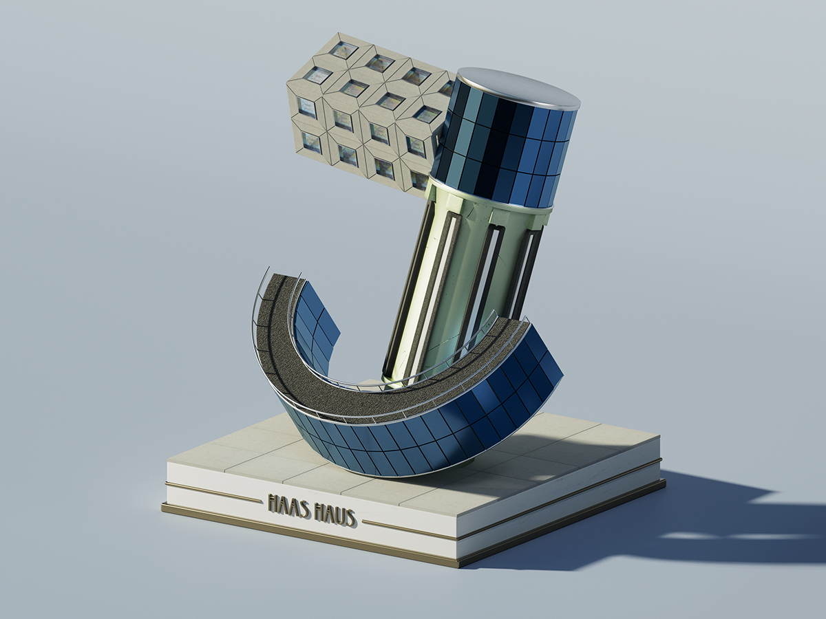 3D Type lettering letter J