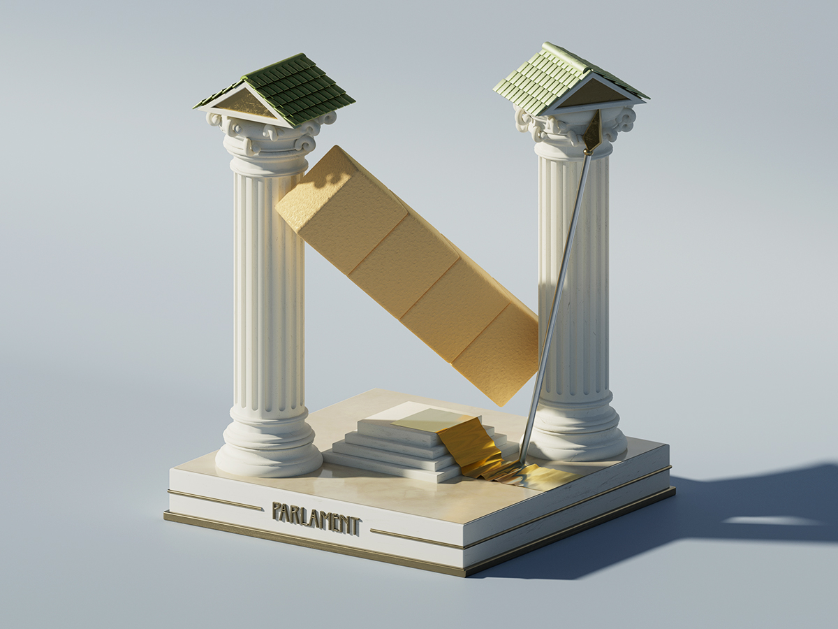 3D Alphabet Buchstabe N