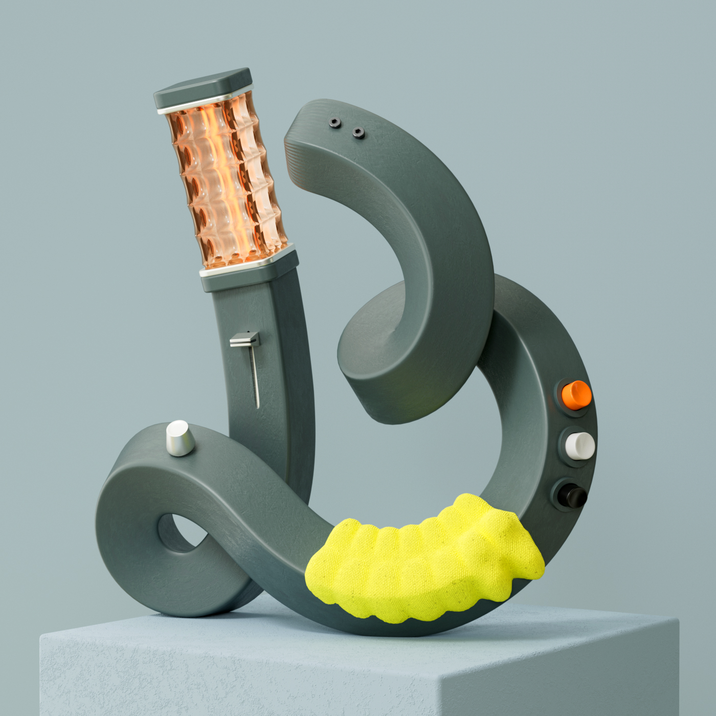 Letter B 3D Typography