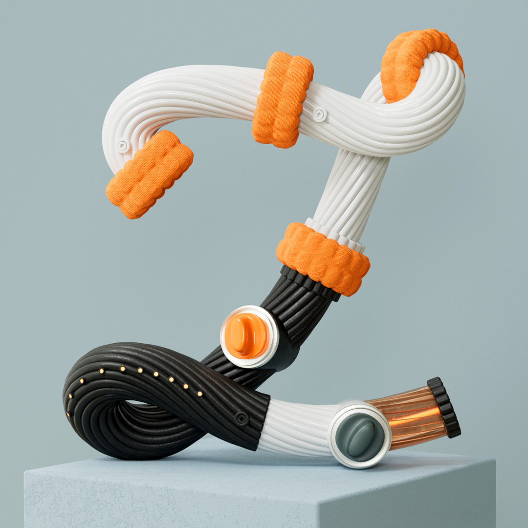 3D Lettering Buchstabe Z