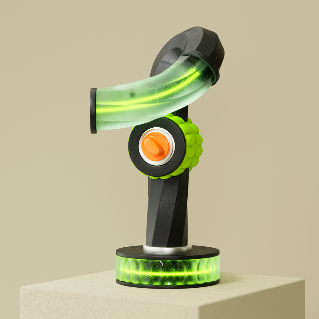 3d art ziffer 1 des typografischen Alphabets für 36 days of type number 9